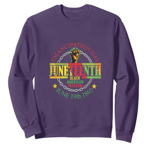 1865 Juneteenth Sweatshirt Emancipation Day Black American Freedom Melanin Pride