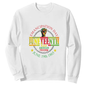 1865 Juneteenth Sweatshirt Emancipation Day Black American Freedom Melanin Pride