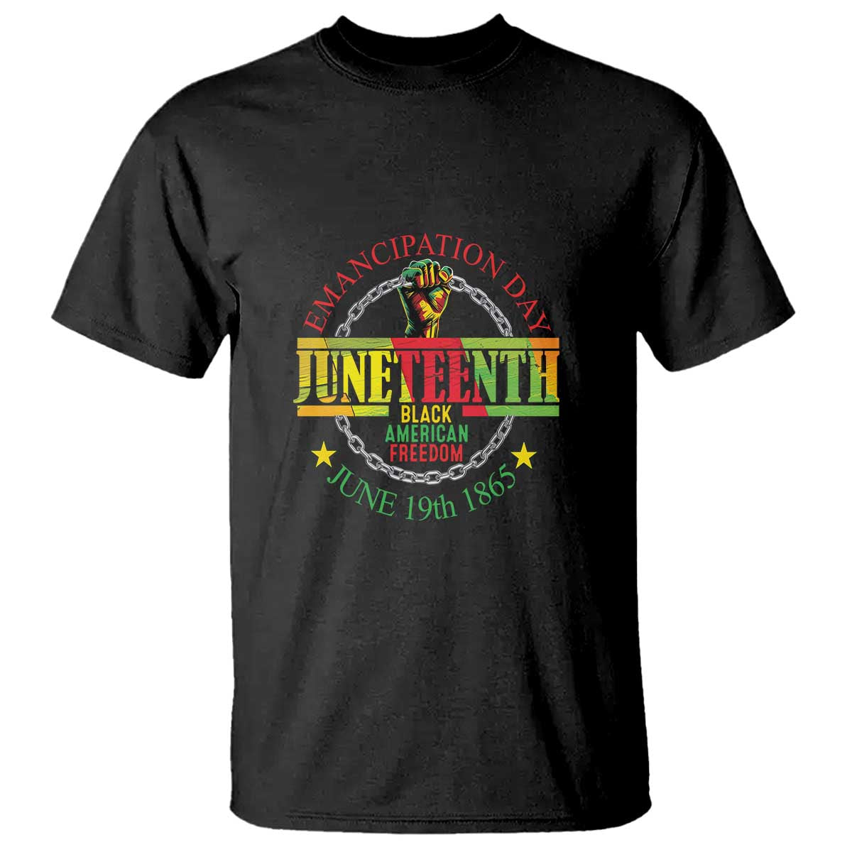 1865 Juneteenth T Shirt Emancipation Day Black American Freedom Melanin Pride