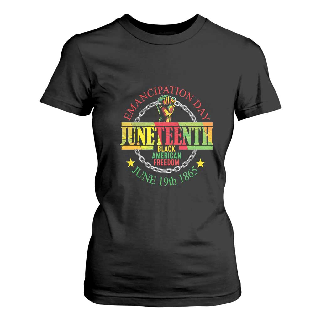 1865 Juneteenth T Shirt For Women Emancipation Day Black American Freedom Melanin Pride