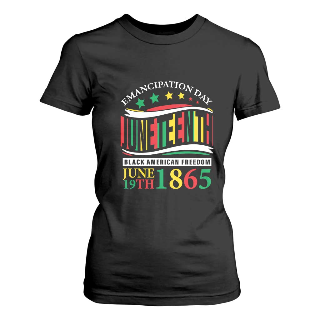 1865 Juneteenth T Shirt For Women Emancipation Day Black American Freedom Black Pride