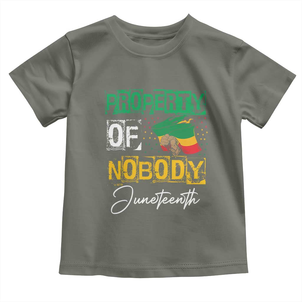 Juneteenth Baby Shirt Property Of Nobody Melanin Black Freedom