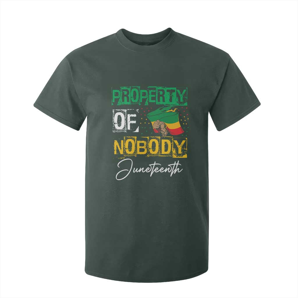Juneteenth T Shirt For Kid Property Of Nobody Melanin Black Freedom
