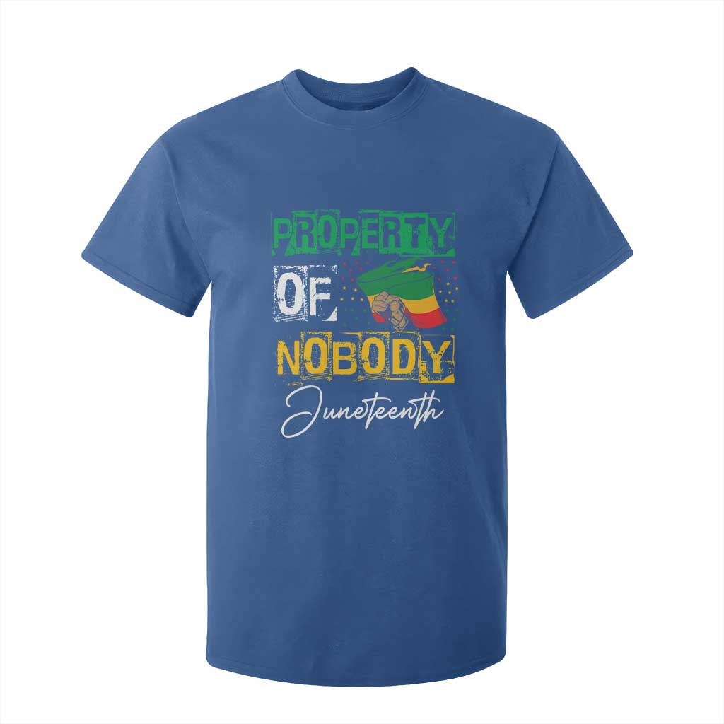 Juneteenth T Shirt For Kid Property Of Nobody Melanin Black Freedom