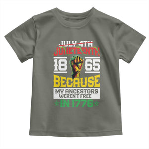 1865 Juneteenth Baby Shirt Because My Ancestors Weren't Free In 1776 African American