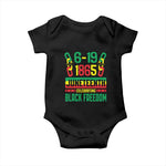 Juneteenth Baby Onesie Celebrating Black Freedom 1865 African American