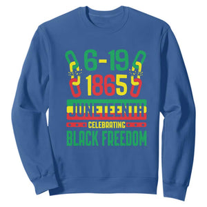 Juneteenth Sweatshirt Celebrating Black Freedom 1865 African American