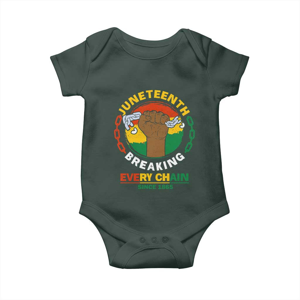 Juneteenth Baby Onesie Breaking Every Chain Since 1865 Black Freedom