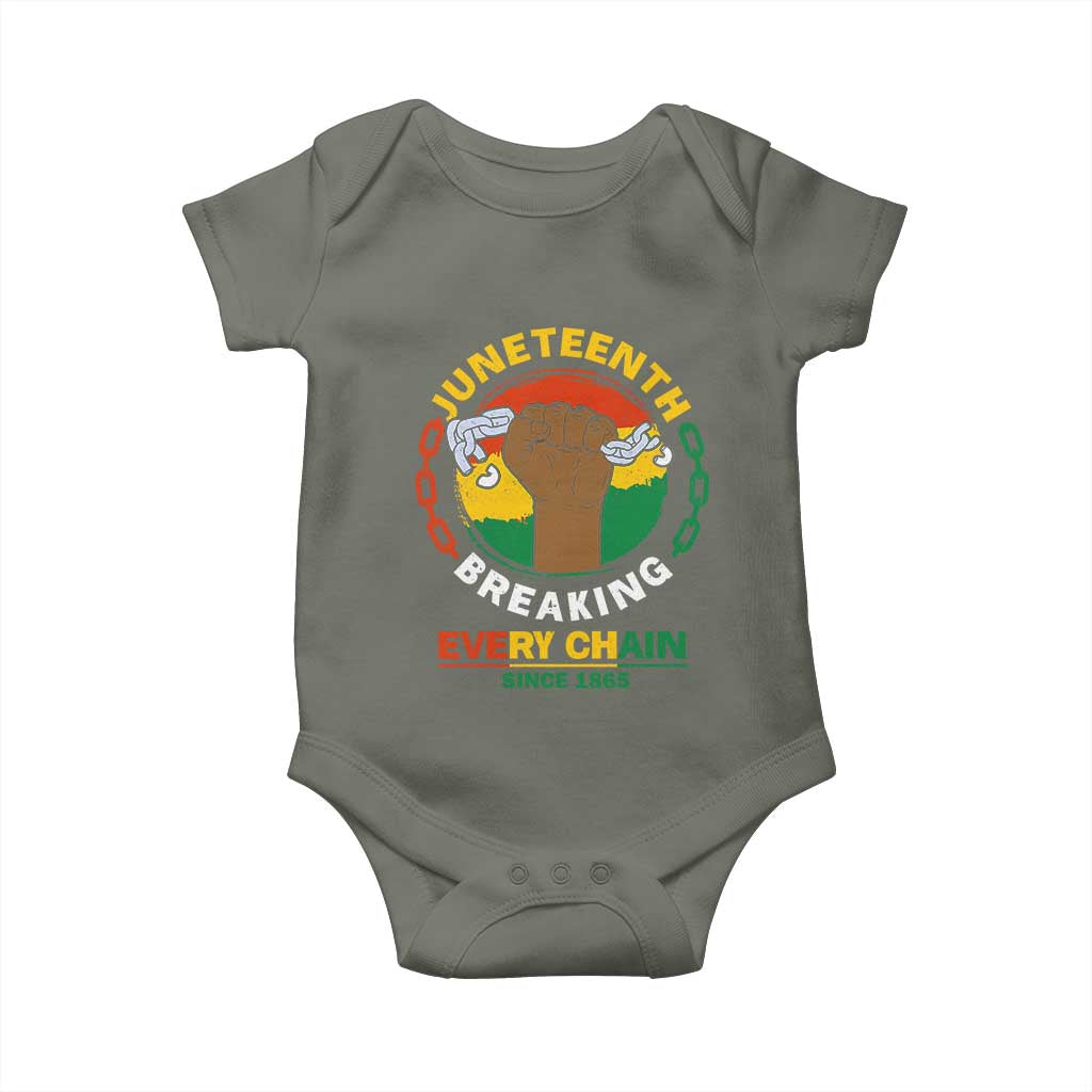 Juneteenth Baby Onesie Breaking Every Chain Since 1865 Black Freedom