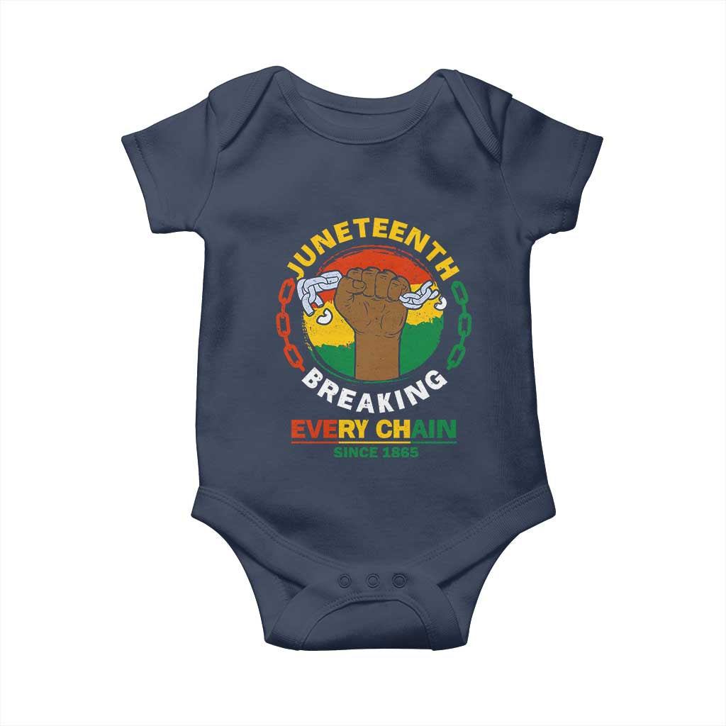 Juneteenth Baby Onesie Breaking Every Chain Since 1865 Black Freedom
