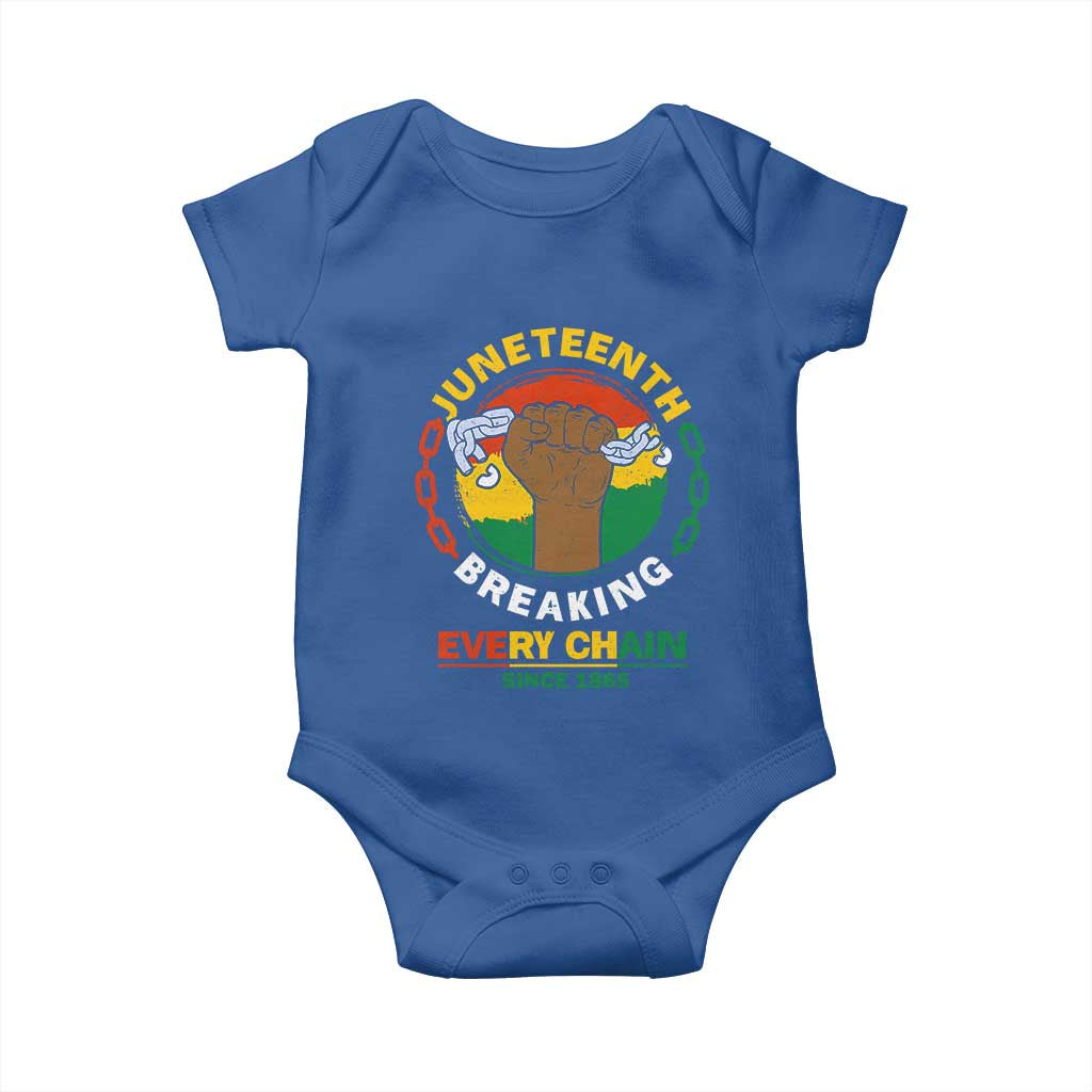 Juneteenth Baby Onesie Breaking Every Chain Since 1865 Black Freedom