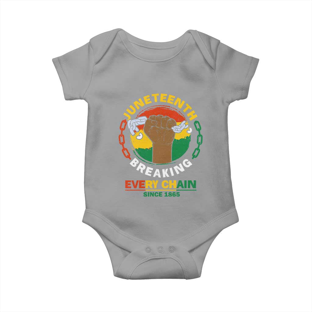 Juneteenth Baby Onesie Breaking Every Chain Since 1865 Black Freedom