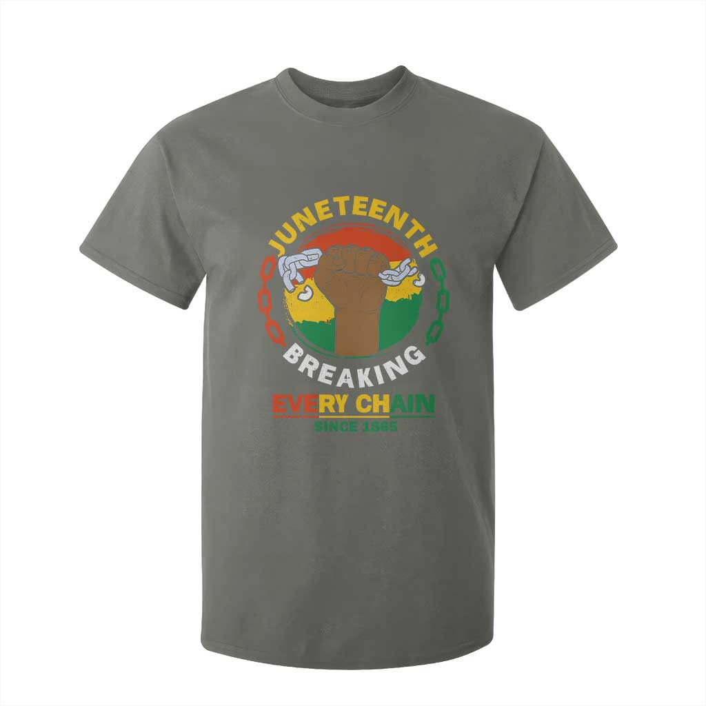Juneteenth T Shirt For Kid Breaking Every Chain Since 1865 Black Freedom