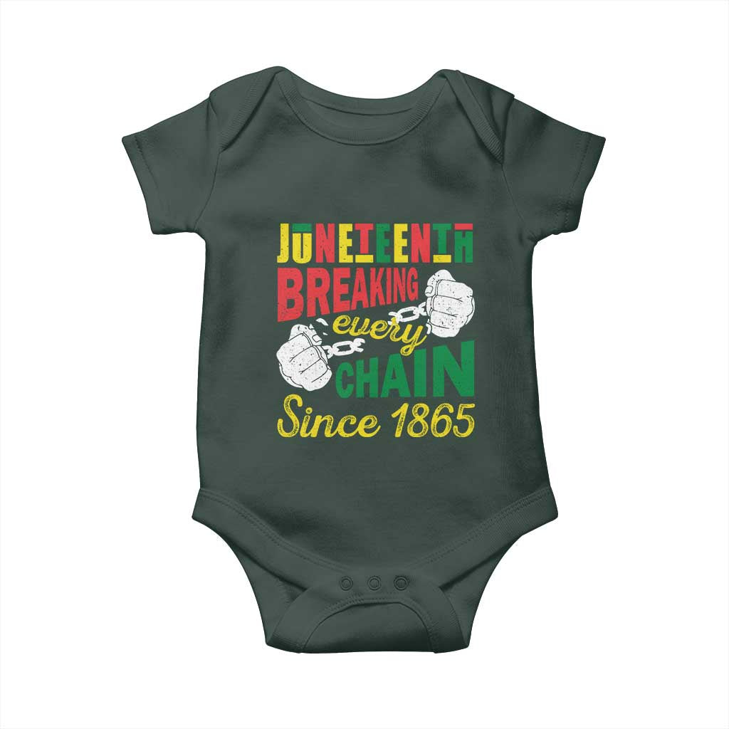 Juneteenth Baby Onesie Breaking Every Chain Since 1865 Black Pride