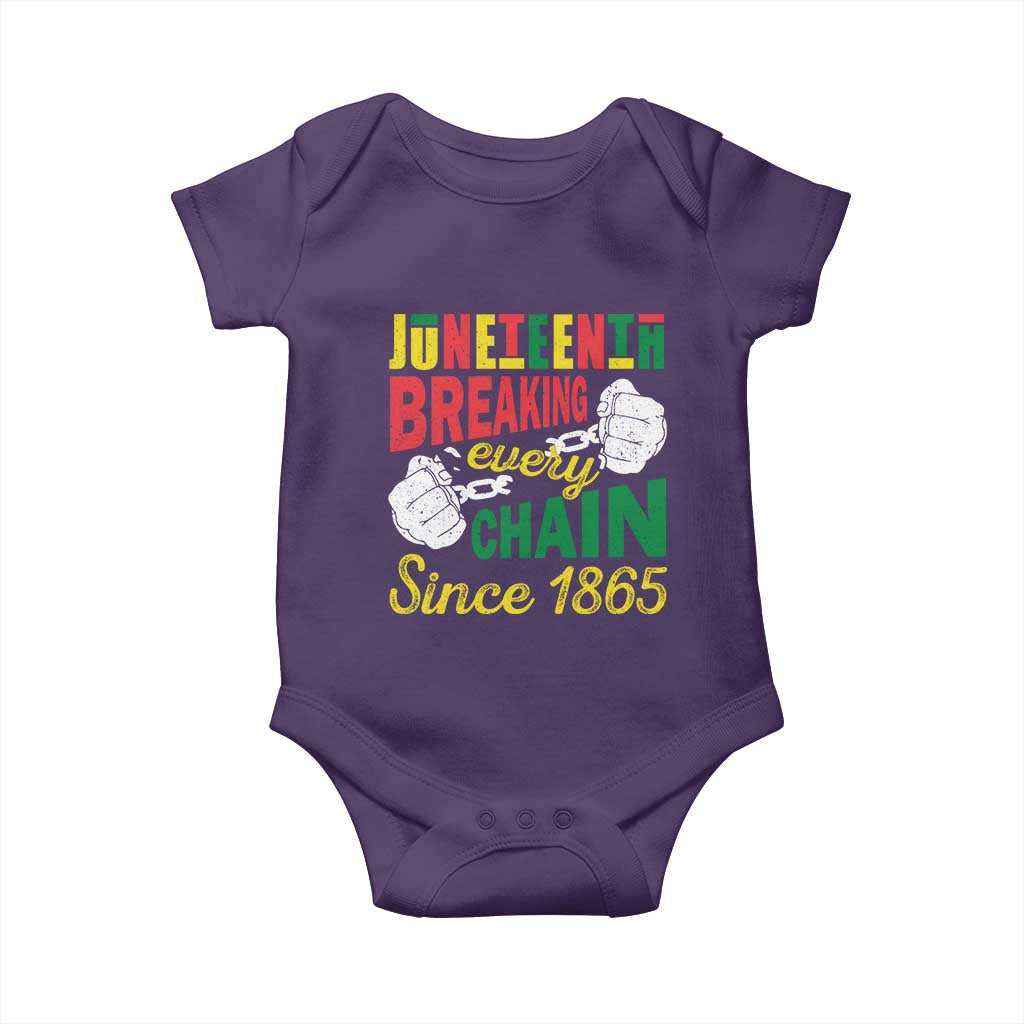 Juneteenth Baby Onesie Breaking Every Chain Since 1865 Black Pride