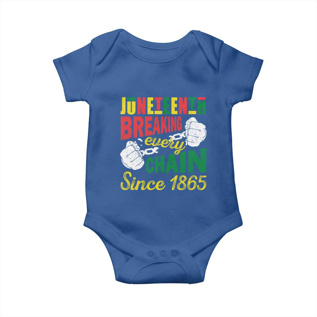 Juneteenth Baby Onesie Breaking Every Chain Since 1865 Black Pride