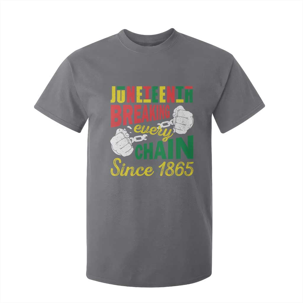 Juneteenth T Shirt For Kid Breaking Every Chain Since 1865 Black Pride