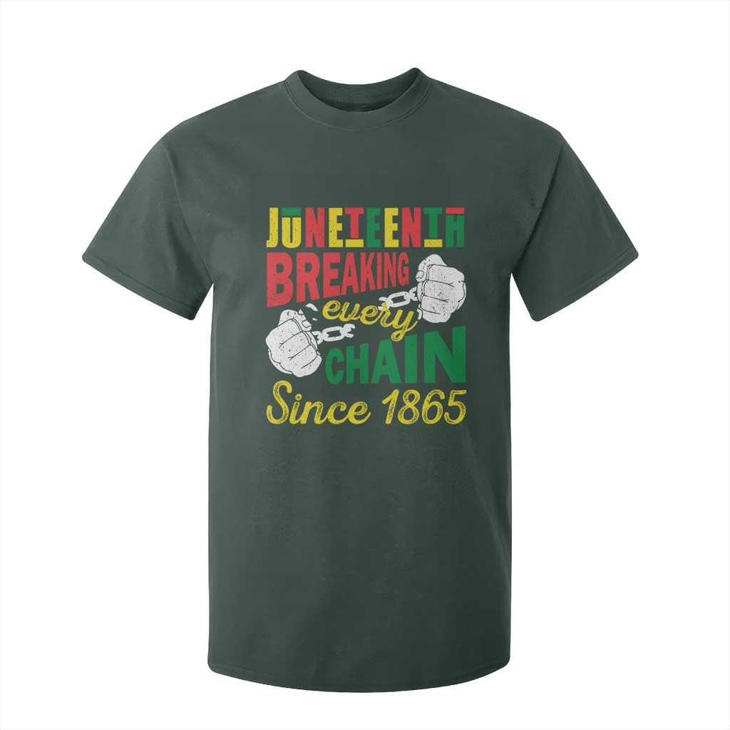 Juneteenth T Shirt For Kid Breaking Every Chain Since 1865 Black Pride