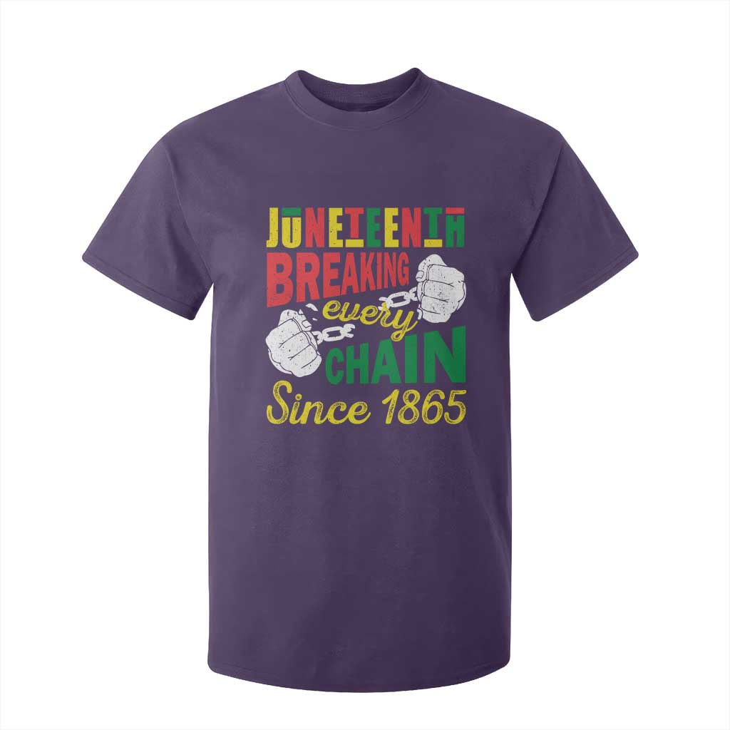 Juneteenth T Shirt For Kid Breaking Every Chain Since 1865 Black Pride