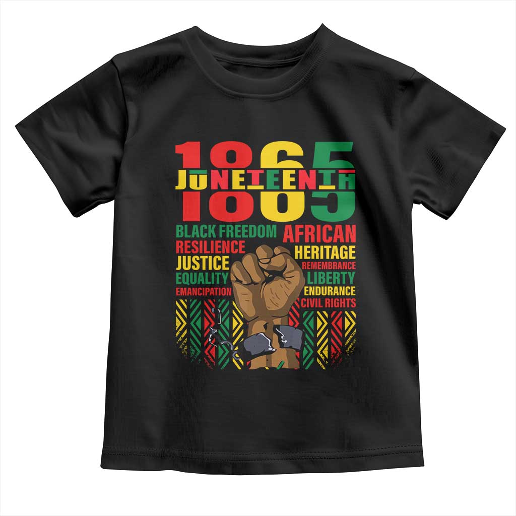 1865 Juneteenth Baby Shirt Black Freedom African Resilience Remembrance