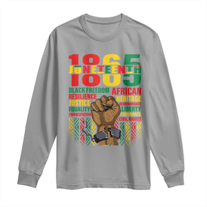 1865 Juneteenth Long Sleeve Shirt Black Freedom African Resilience Remembrance