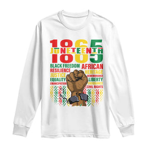 1865 Juneteenth Long Sleeve Shirt Black Freedom African Resilience Remembrance