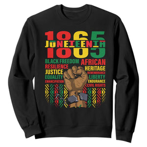 1865 Juneteenth Sweatshirt Black Freedom African Resilience Remembrance