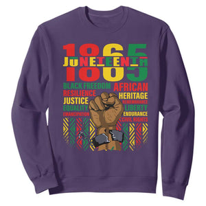 1865 Juneteenth Sweatshirt Black Freedom African Resilience Remembrance