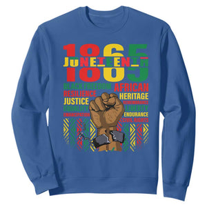 1865 Juneteenth Sweatshirt Black Freedom African Resilience Remembrance