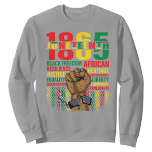 1865 Juneteenth Sweatshirt Black Freedom African Resilience Remembrance