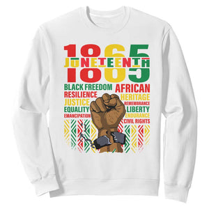 1865 Juneteenth Sweatshirt Black Freedom African Resilience Remembrance