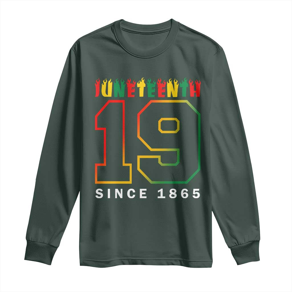 Melanin Black Freedom 1865 Juneteenth Long Sleeve Shirt