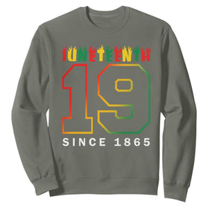 Melanin Black Freedom 1865 Juneteenth Sweatshirt