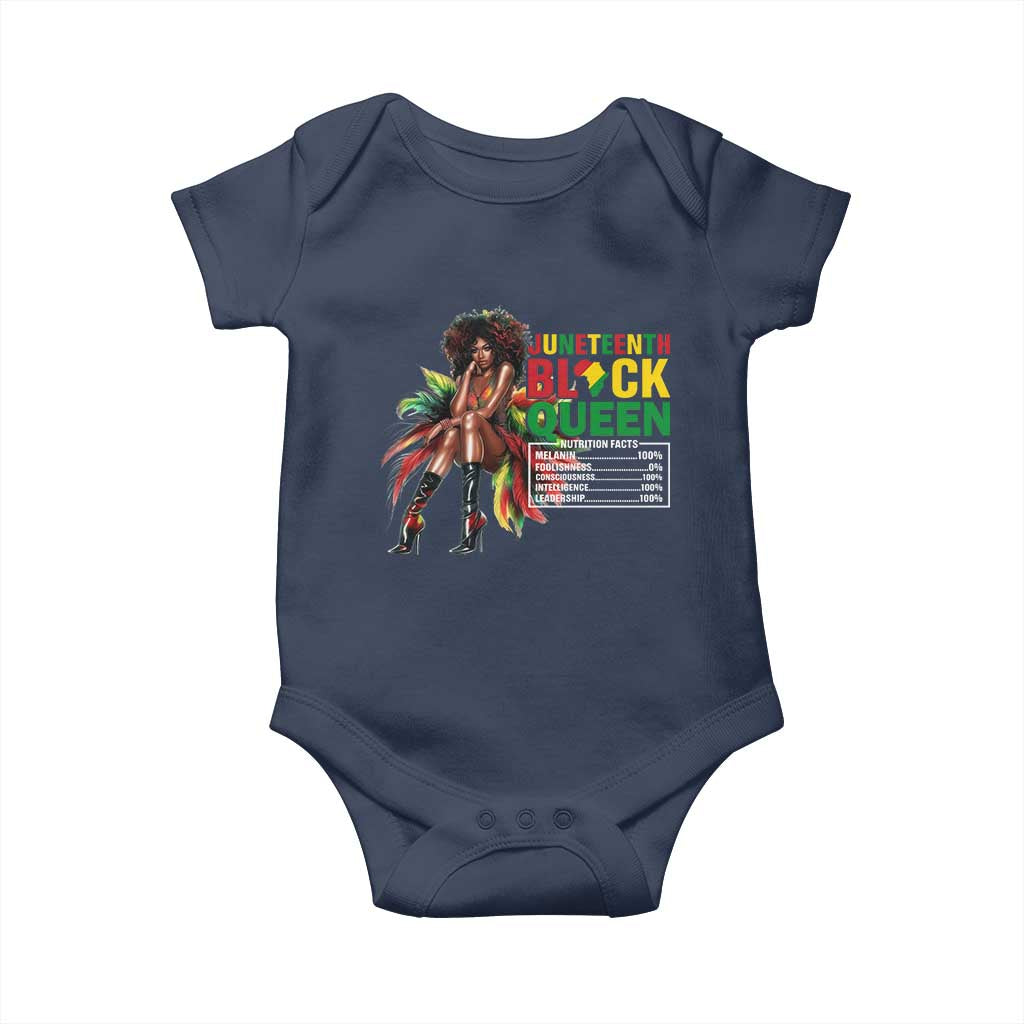 Juneteenth Baby Onesie Black Queen Nutritional Facts African American