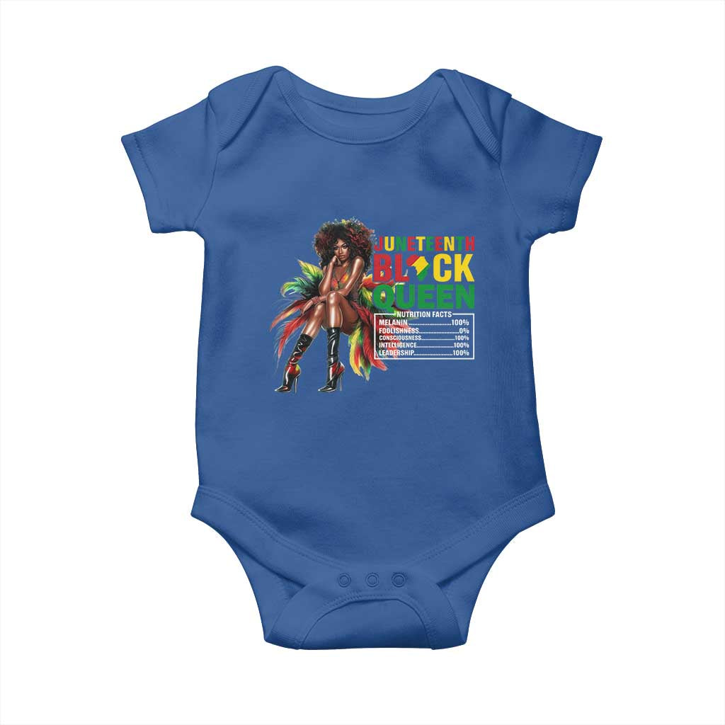 Juneteenth Baby Onesie Black Queen Nutritional Facts African American