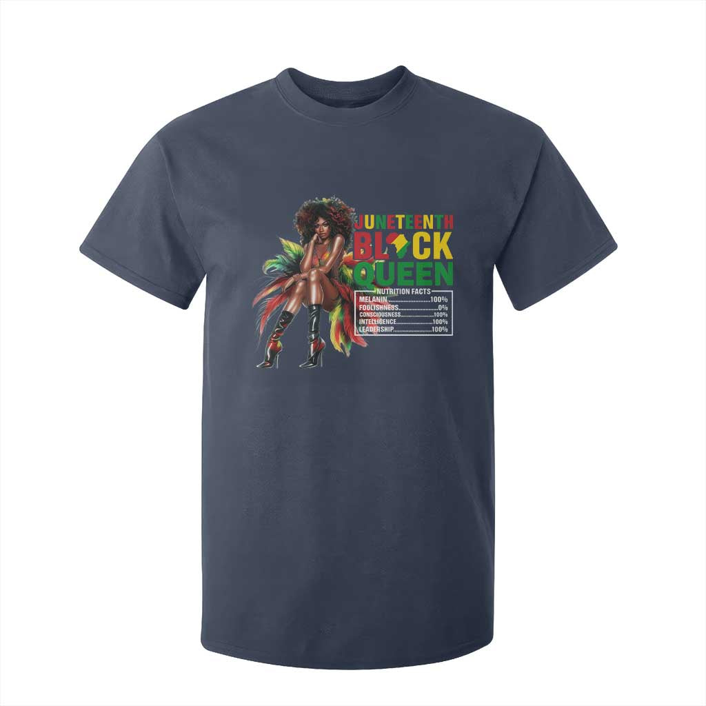 Juneteenth T Shirt For Kid Black Queen Nutritional Facts African American