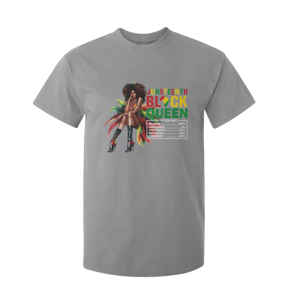 Juneteenth T Shirt For Kid Black Queen Nutritional Facts African American