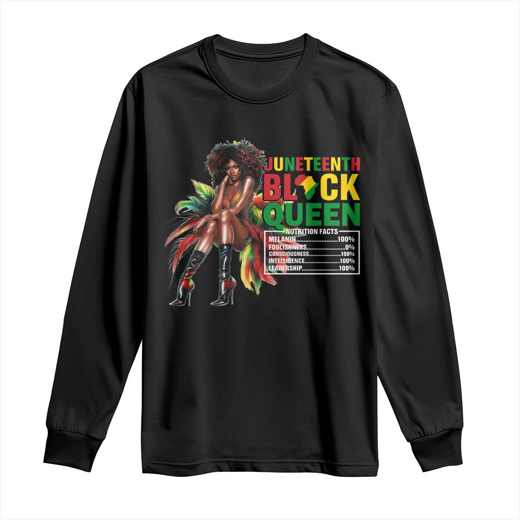 Juneteenth Long Sleeve Shirt Black Queen Nutritional Facts African American