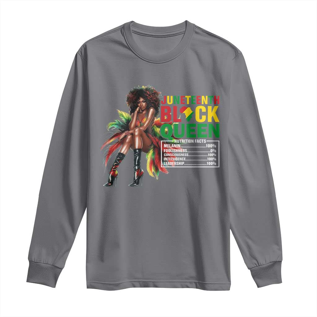 Juneteenth Long Sleeve Shirt Black Queen Nutritional Facts African American