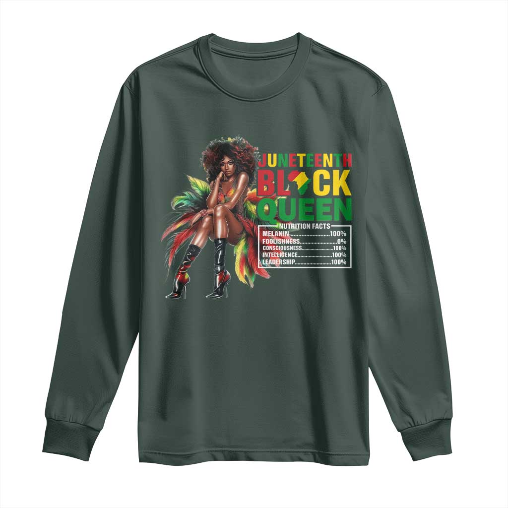 Juneteenth Long Sleeve Shirt Black Queen Nutritional Facts African American