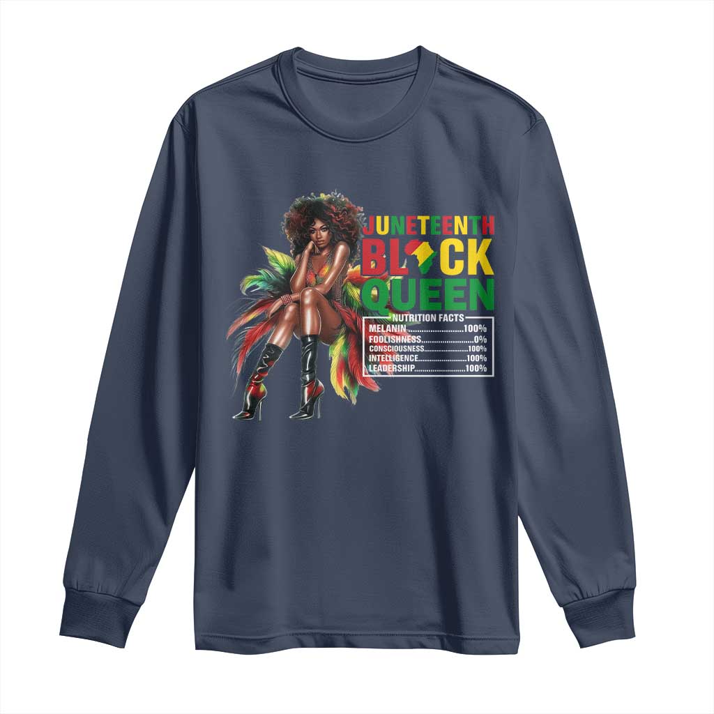 Juneteenth Long Sleeve Shirt Black Queen Nutritional Facts African American