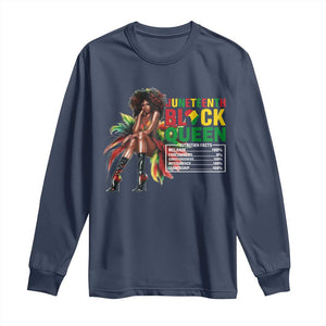 Juneteenth Long Sleeve Shirt Black Queen Nutritional Facts African American