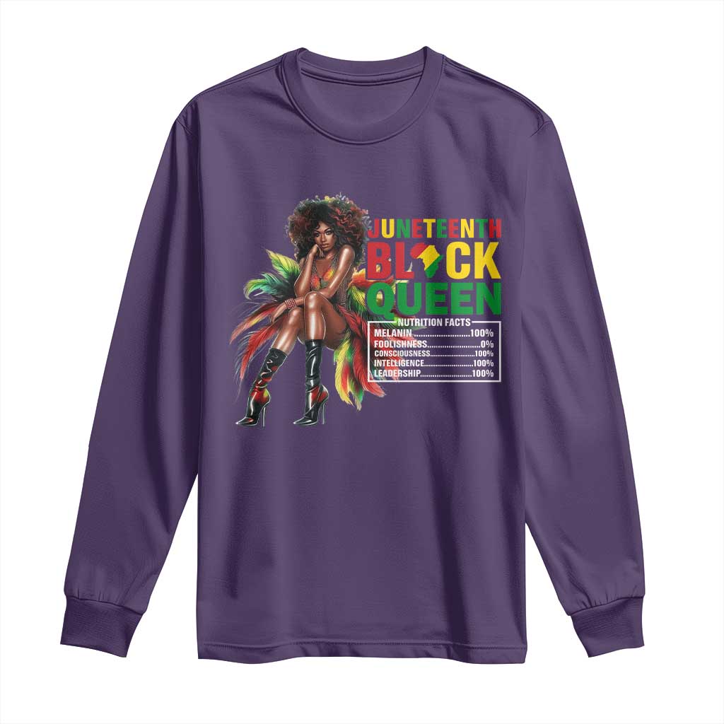 Juneteenth Long Sleeve Shirt Black Queen Nutritional Facts African American