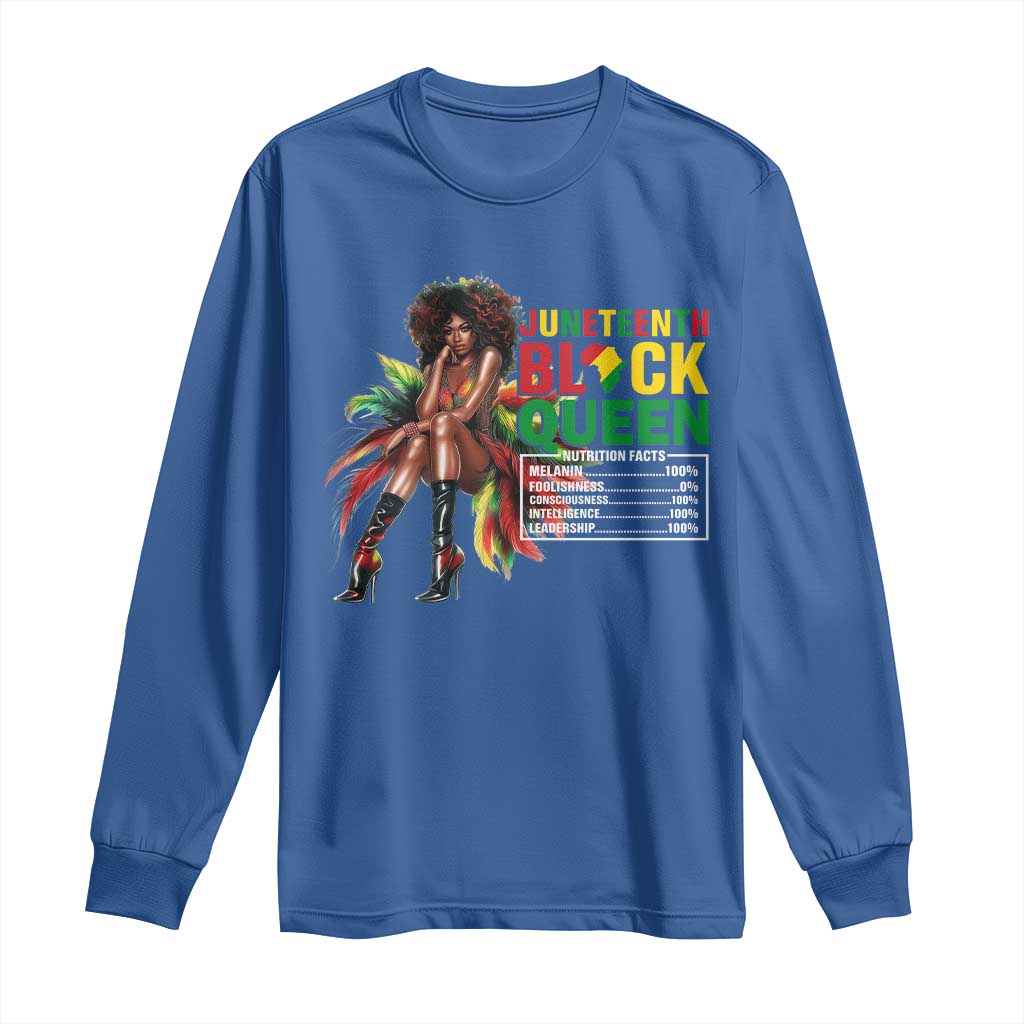 Juneteenth Long Sleeve Shirt Black Queen Nutritional Facts African American