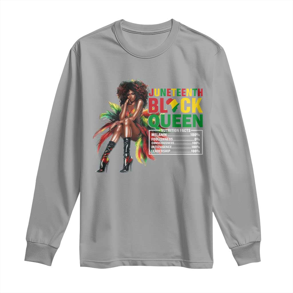 Juneteenth Long Sleeve Shirt Black Queen Nutritional Facts African American