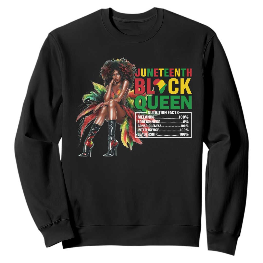 Juneteenth Sweatshirt Black Queen Nutritional Facts African American