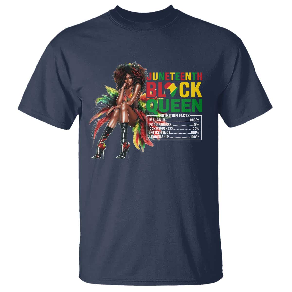 Juneteenth T Shirt Black Queen Nutritional Facts African American