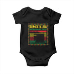Juneteenth Baby Onesie Black King Nutritional Facts African American