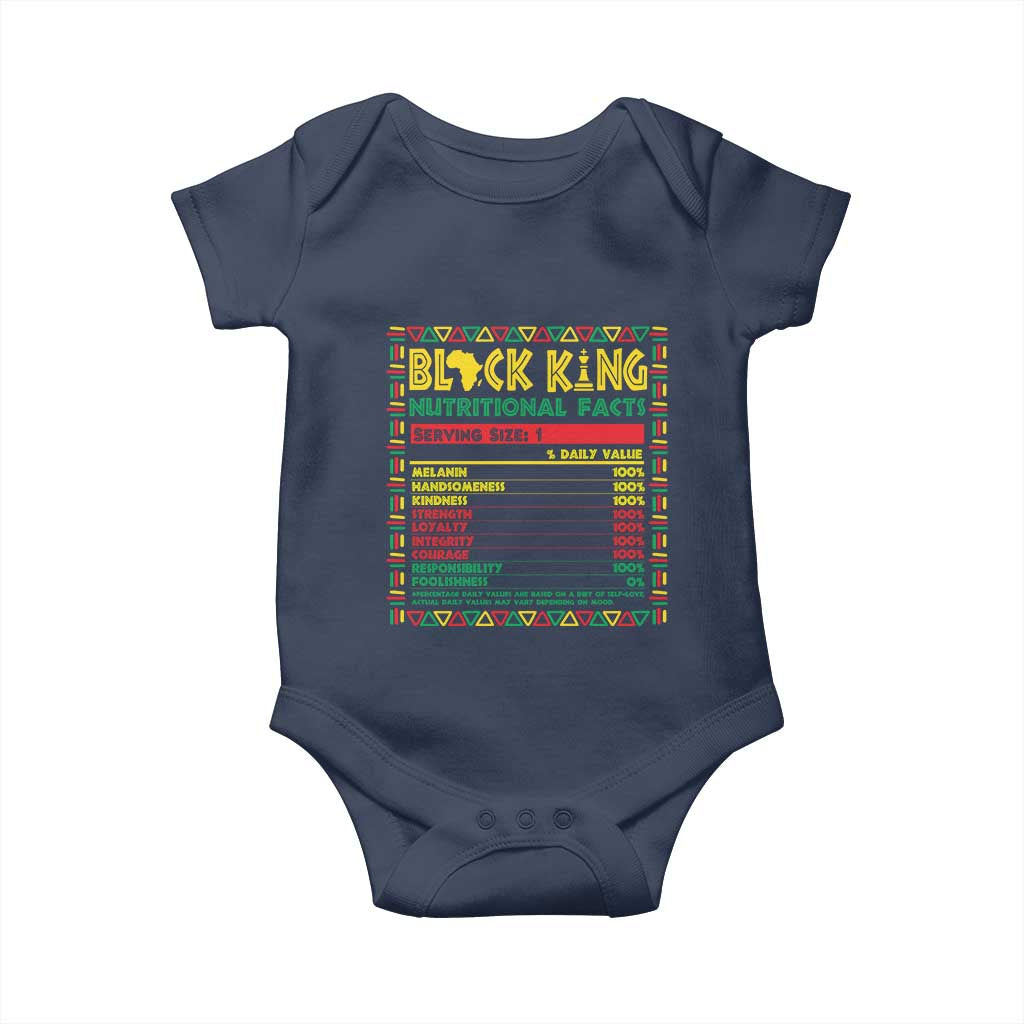 Juneteenth Baby Onesie Black King Nutritional Facts African American