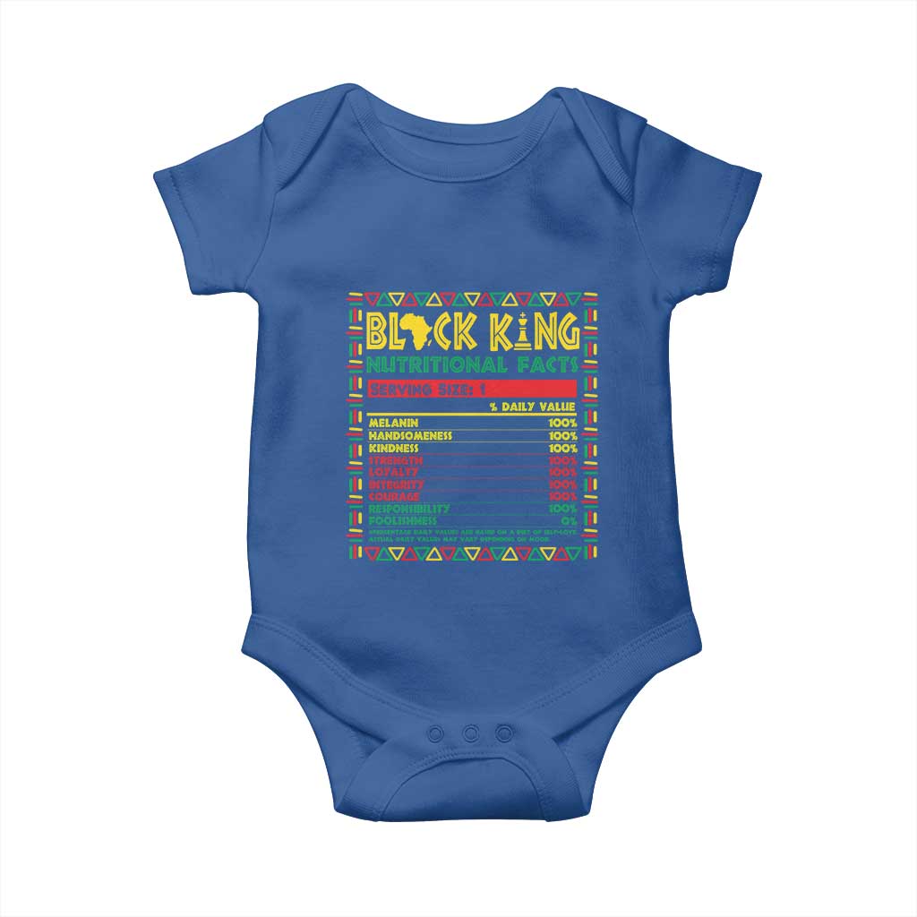 Juneteenth Baby Onesie Black King Nutritional Facts African American